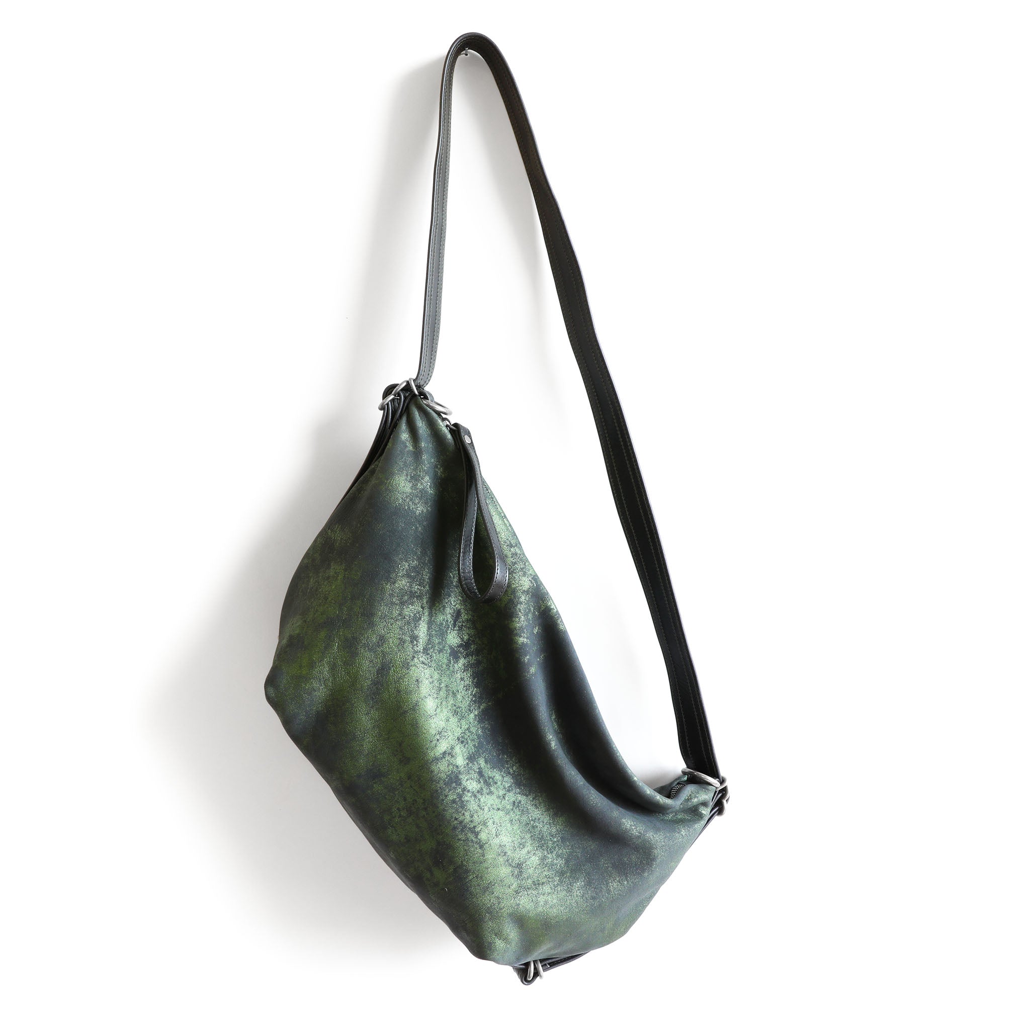 the duffel, size small, in brushed tarragon and falcon
