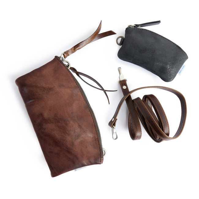 rodeo brown + cognac | twin carry in rodeo brown and cognac shown with token in black rock black