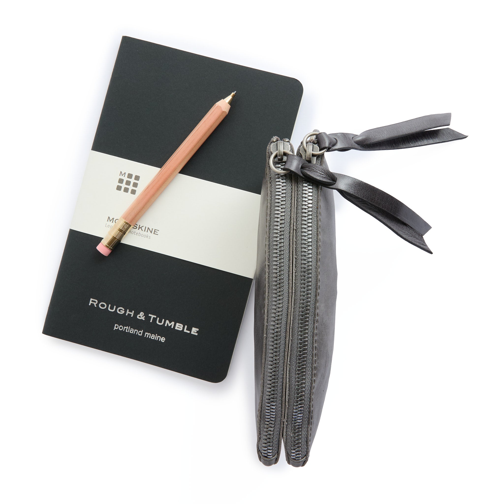 twin pencil in grigio and falcon zipper detail