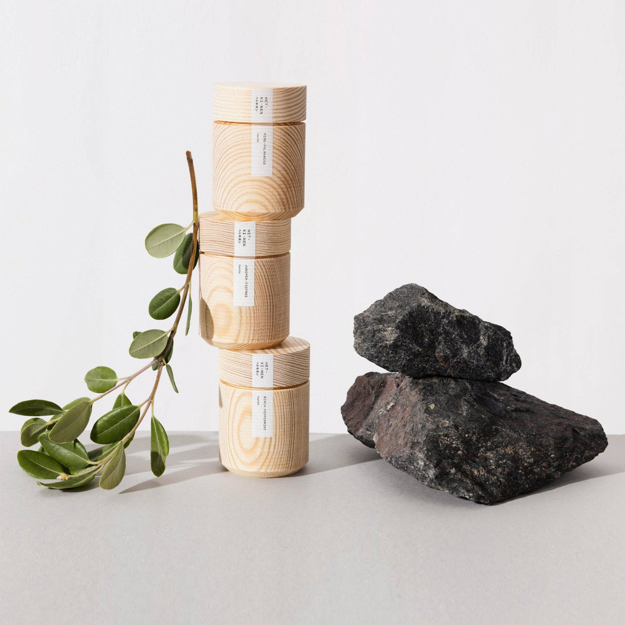 Pine Palmarosa Hand Balm Stacked