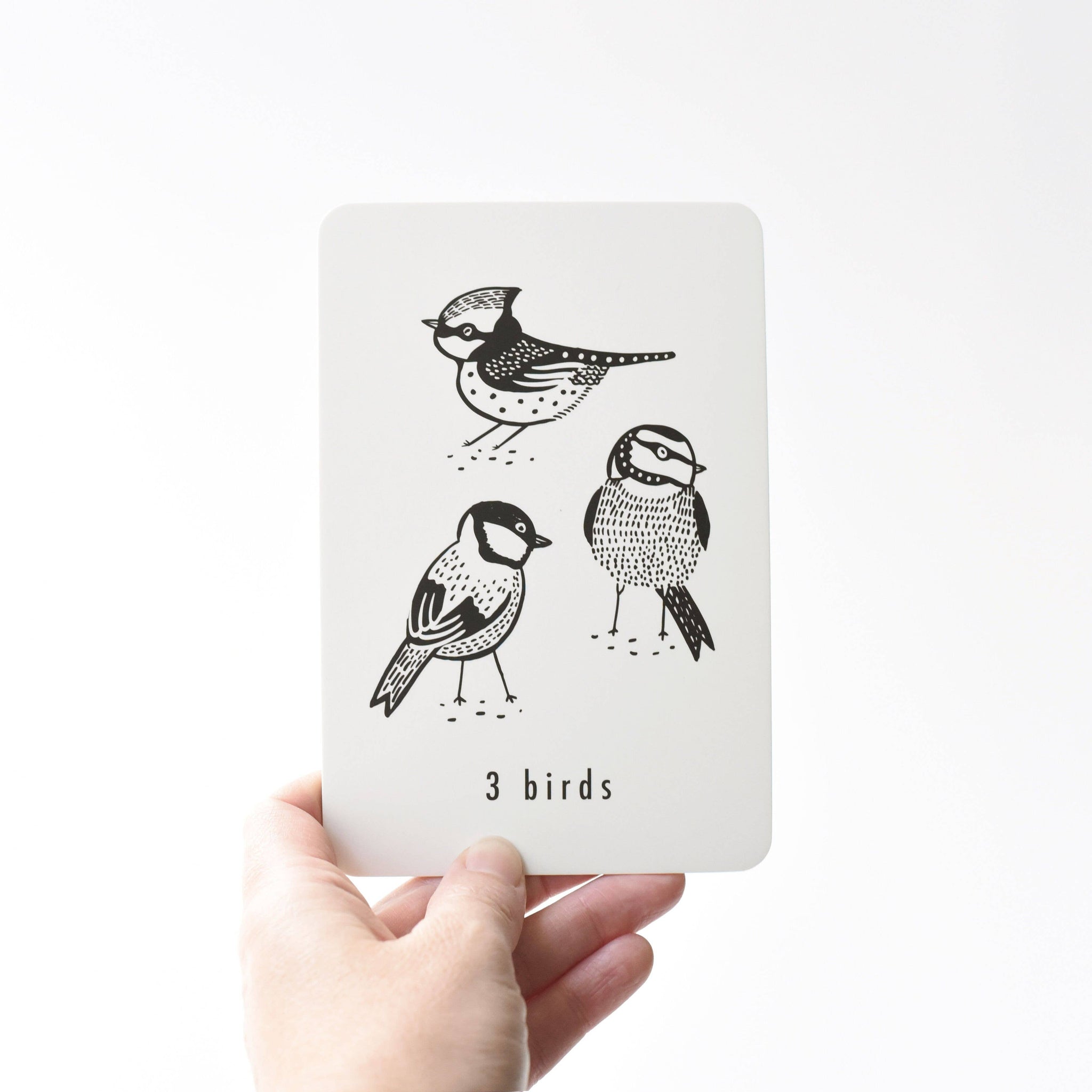 wee gallery nature number cards 3 birds