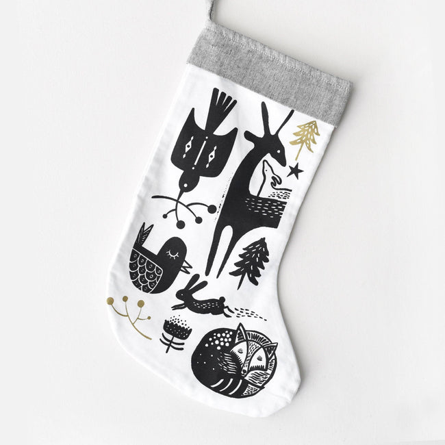 organic holiday stocking | winter animals