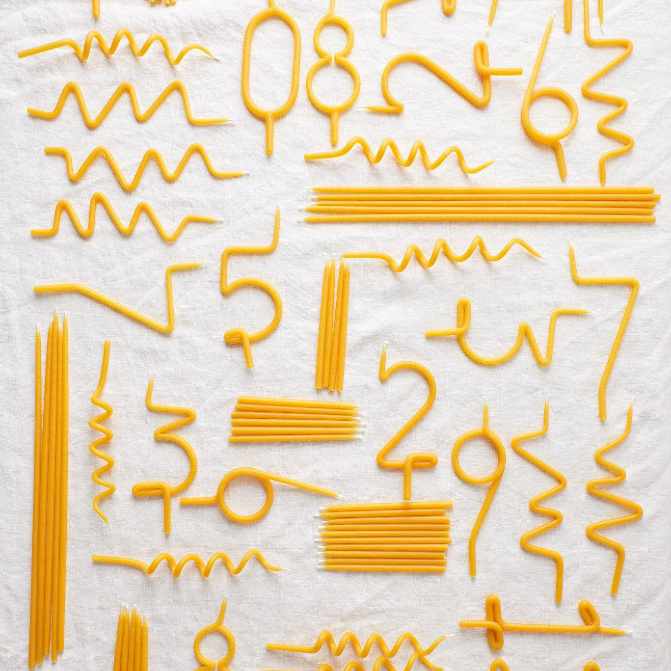 beeswax birthday candle shapes