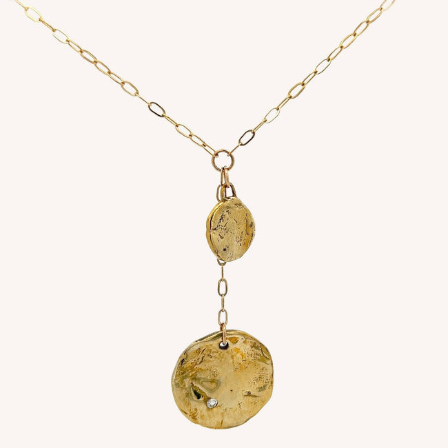 Andromeda Gold Lariat Necklace