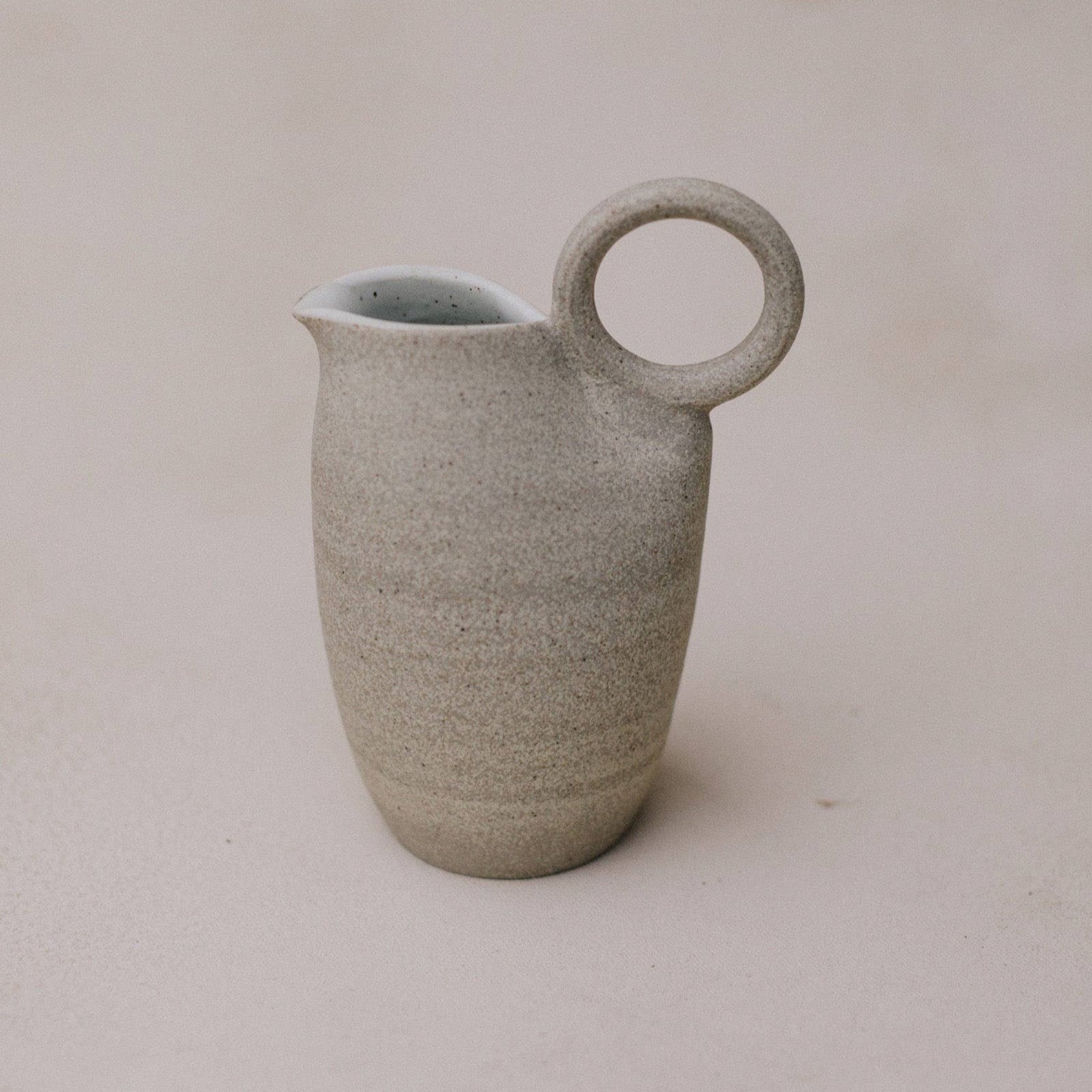 stoneware Petite Ring Pitcher grey