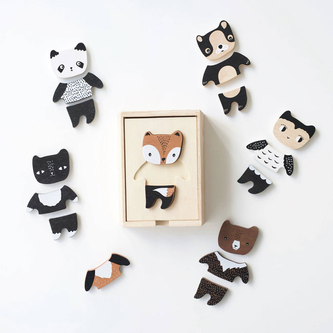 mix and match | animal tiles | wood