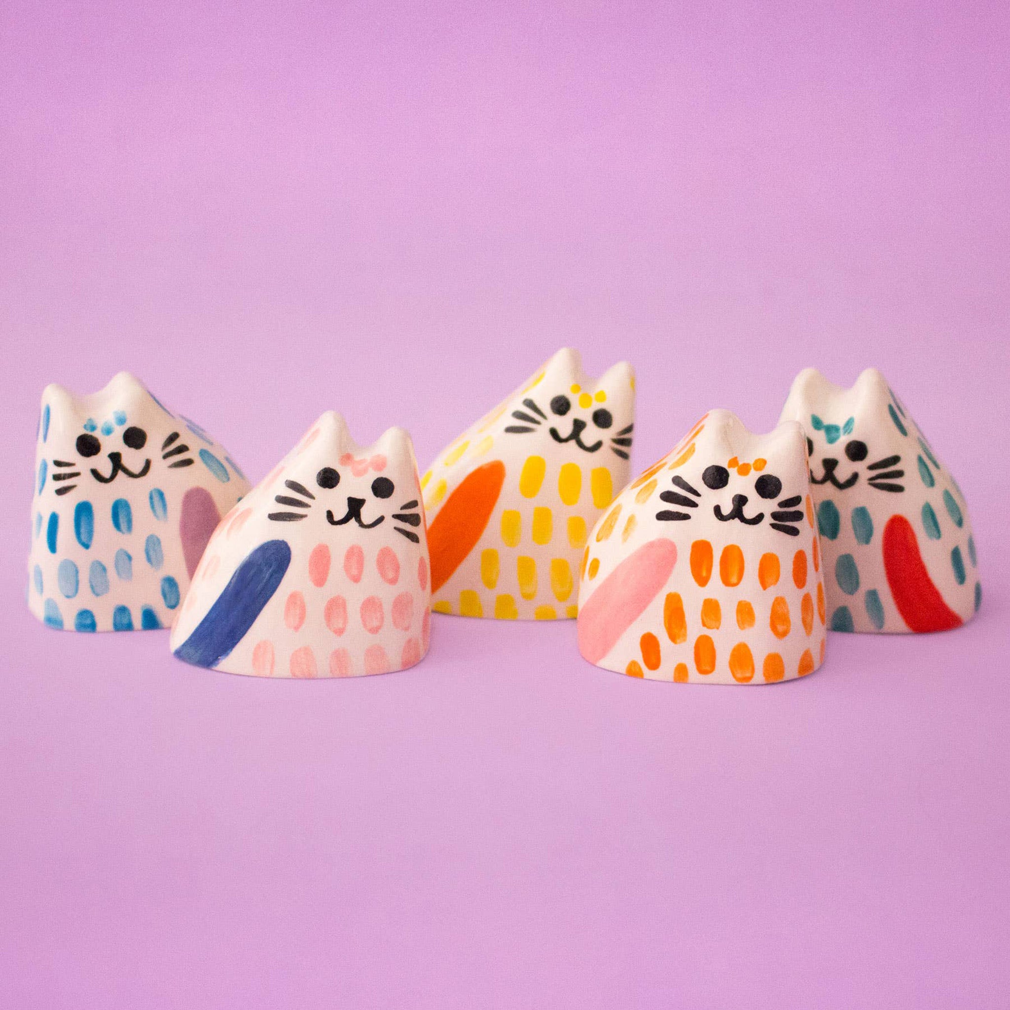 ceramic baby cat orange collection