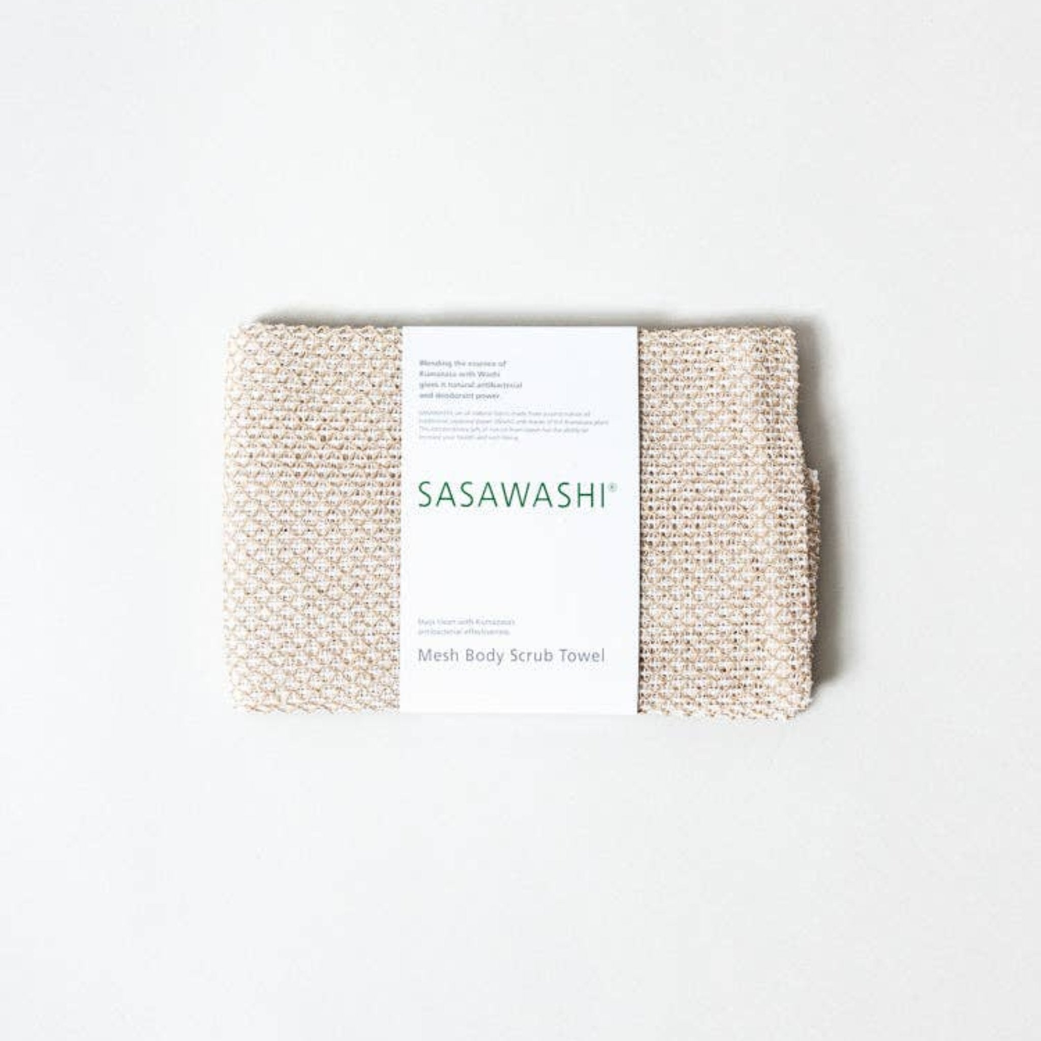 Sasawashi Mesh Body Scrub Towel with tag