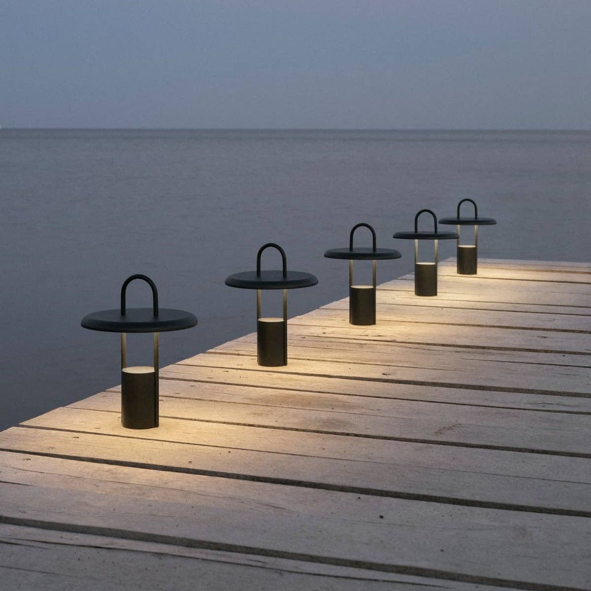 pier LED lamp - black (614) by stelton on dock