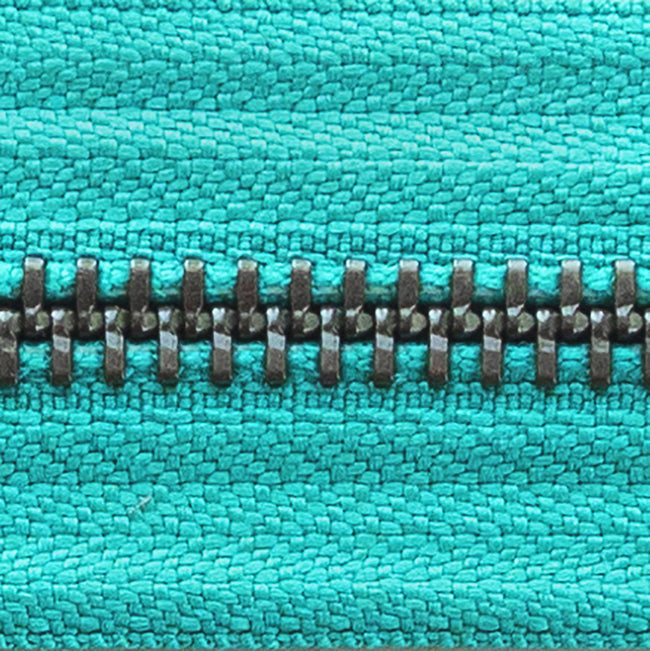 aqua | antique | zipper swatch