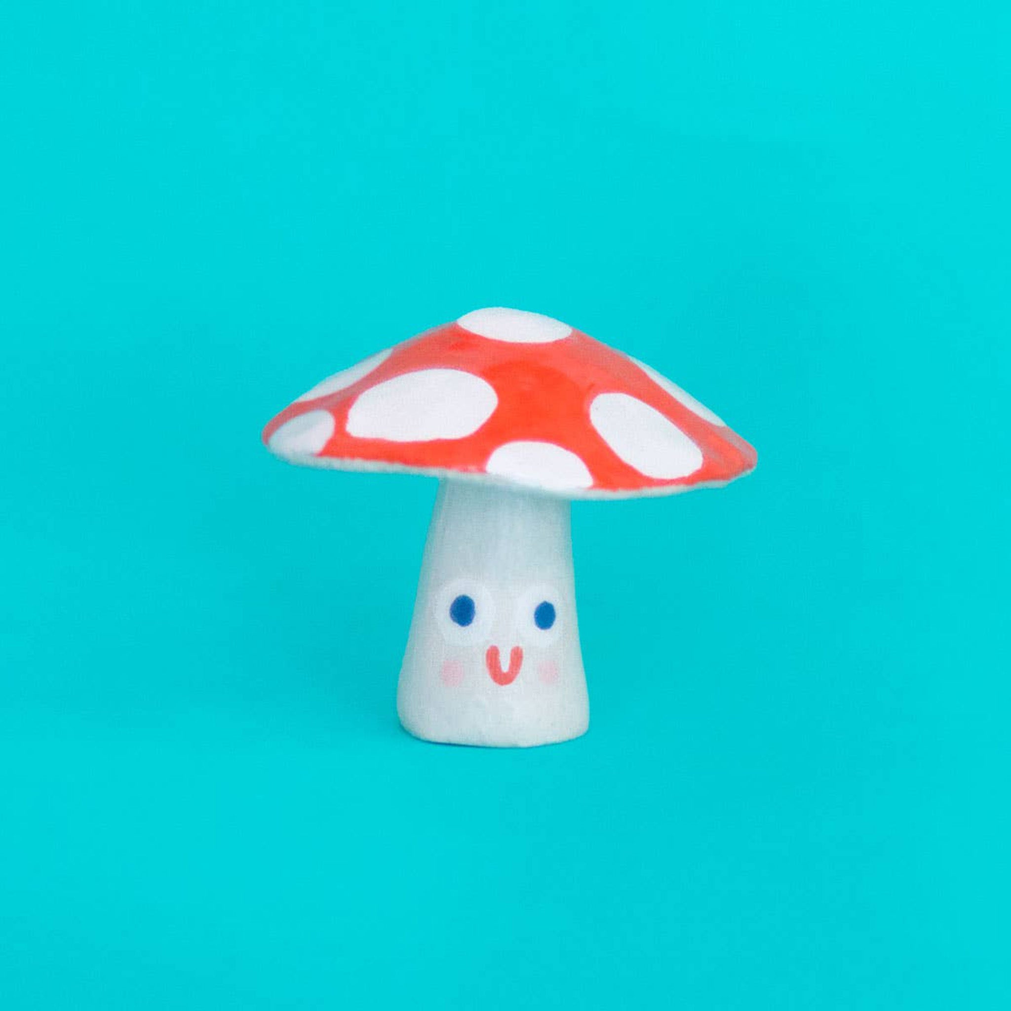 ceramic mini mushroom front