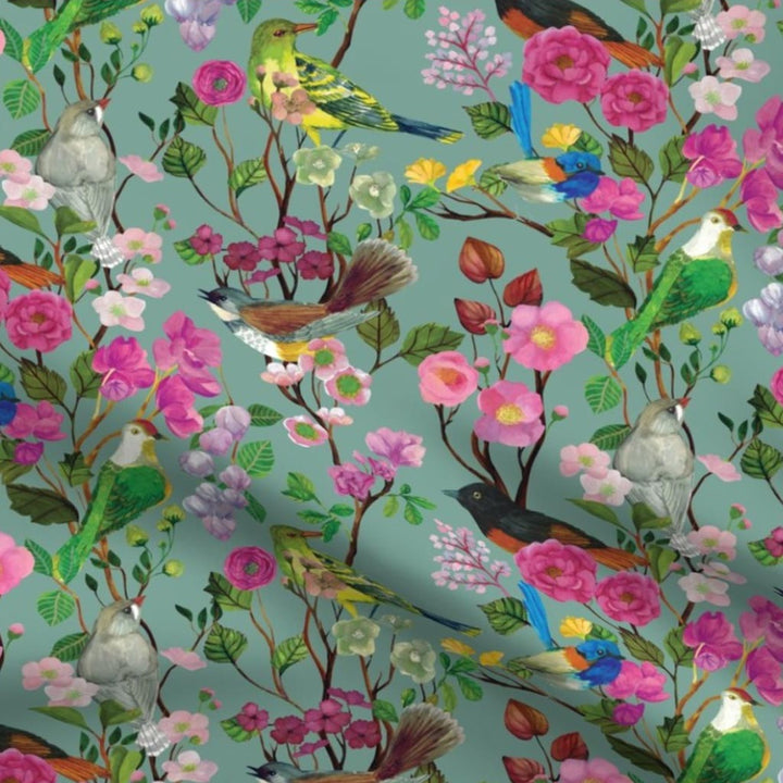 blooming birds | cotton sateen | vault premium