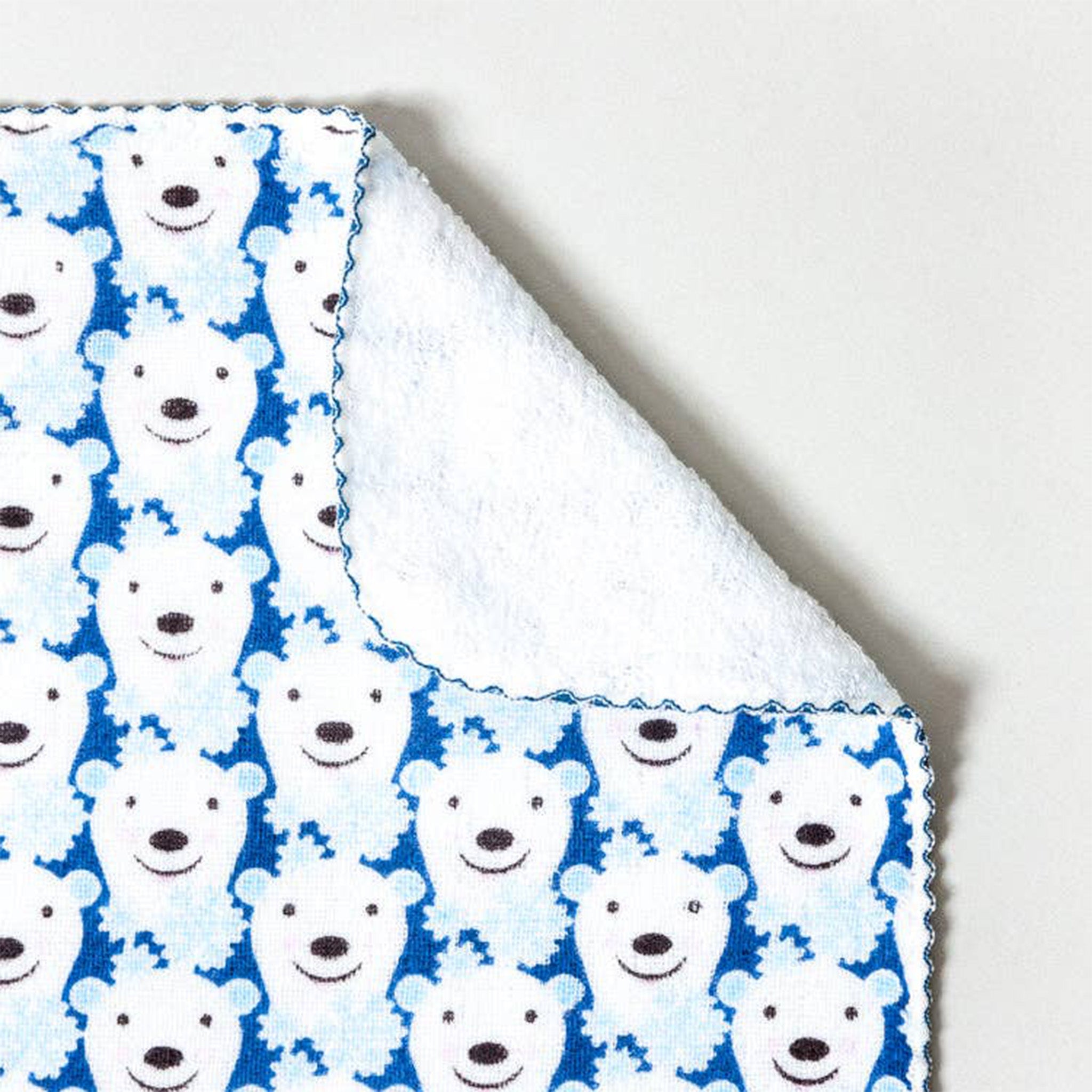 haikara handkerchief polar bear pattern closeup