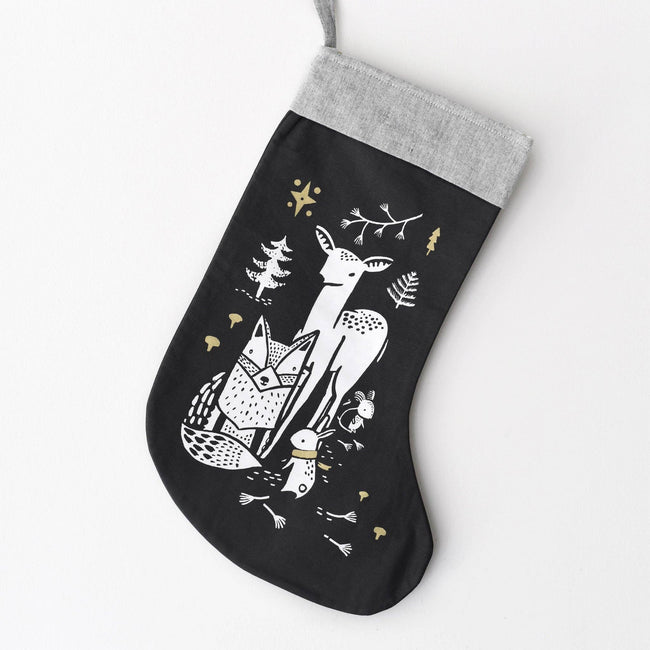 organic holiday stocking | deer and friends