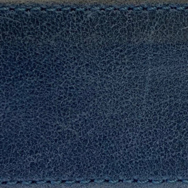 distressed indigo strap | two-stitch wide only | swatch