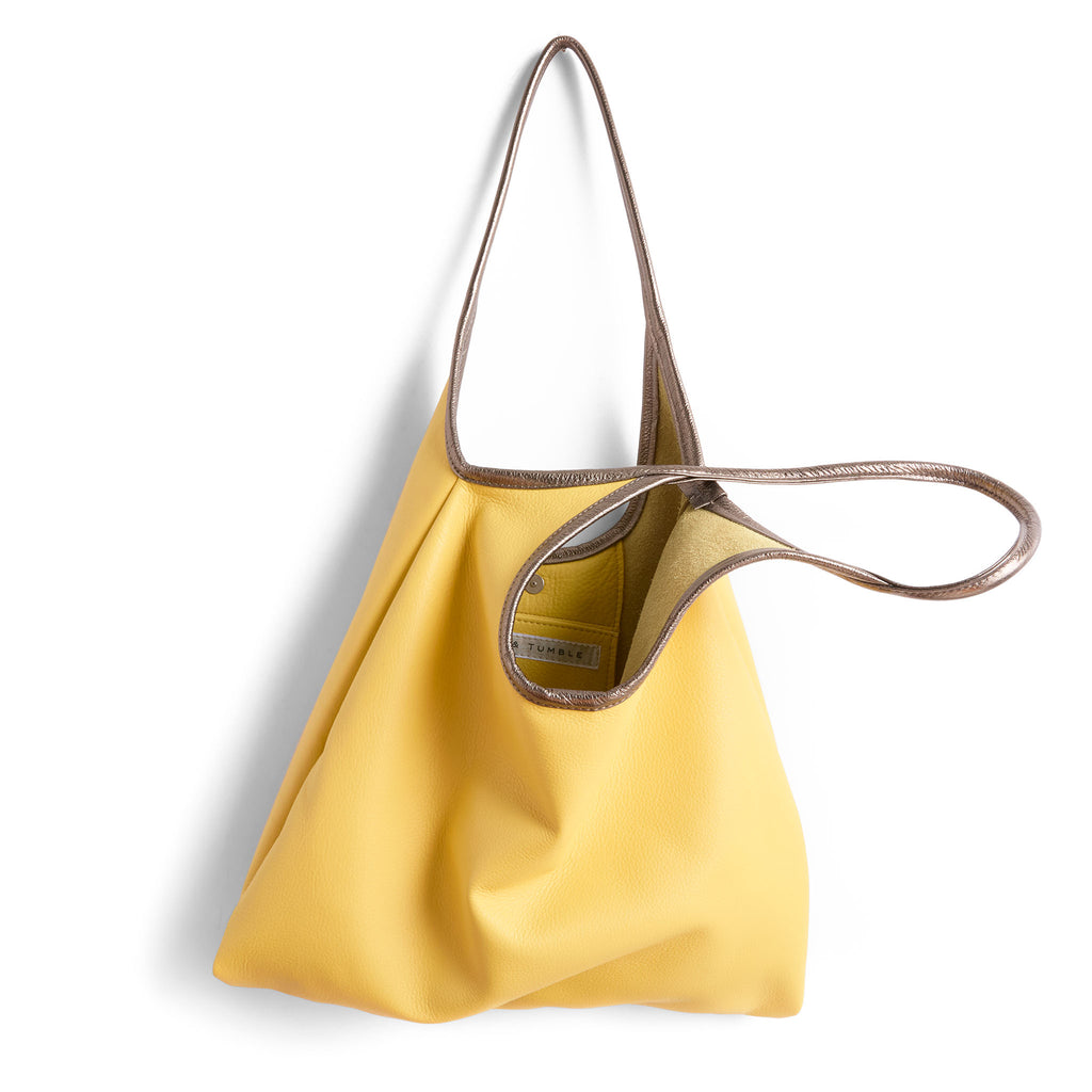 envelope tote in buttercup and pyrite