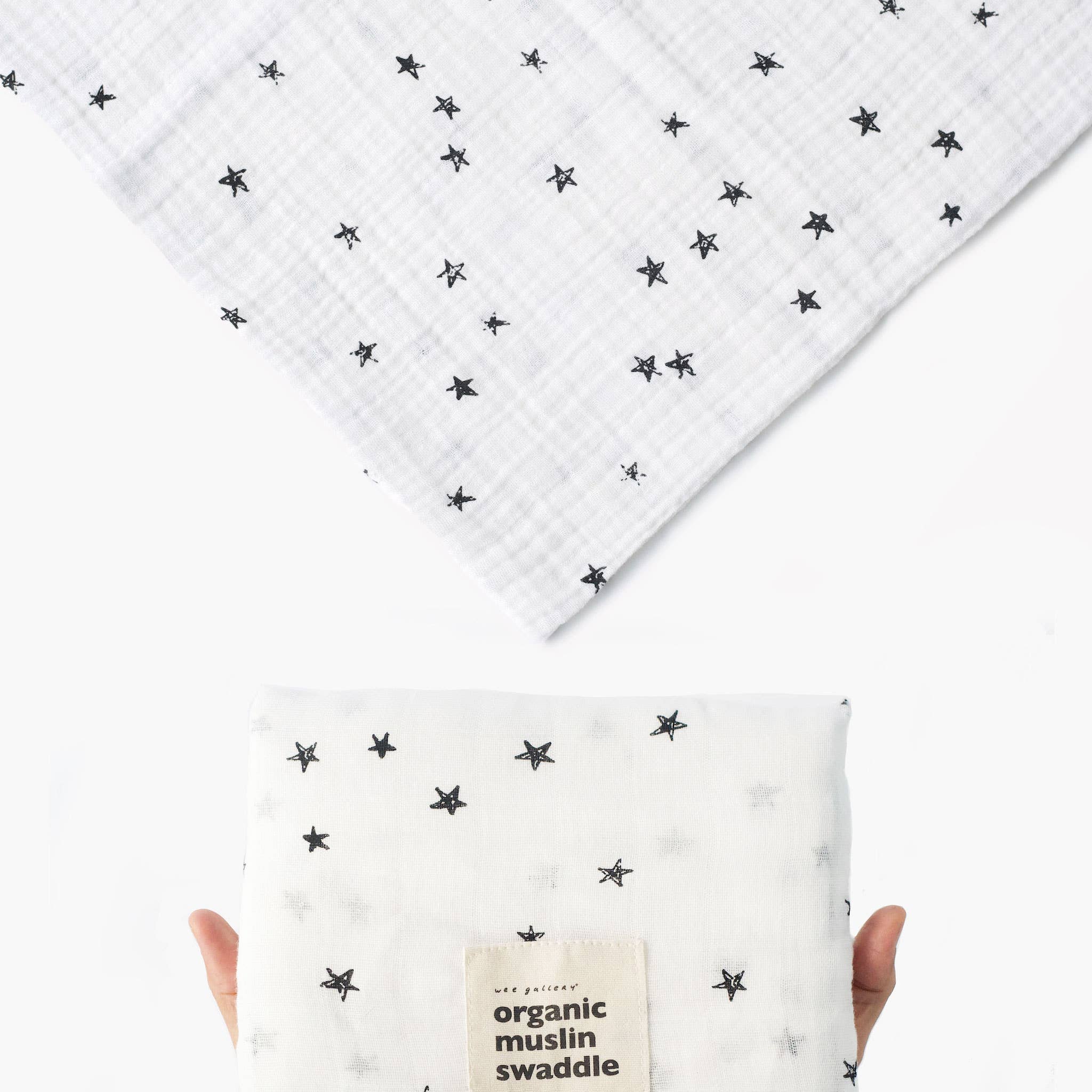 organic muslin swaddle stars