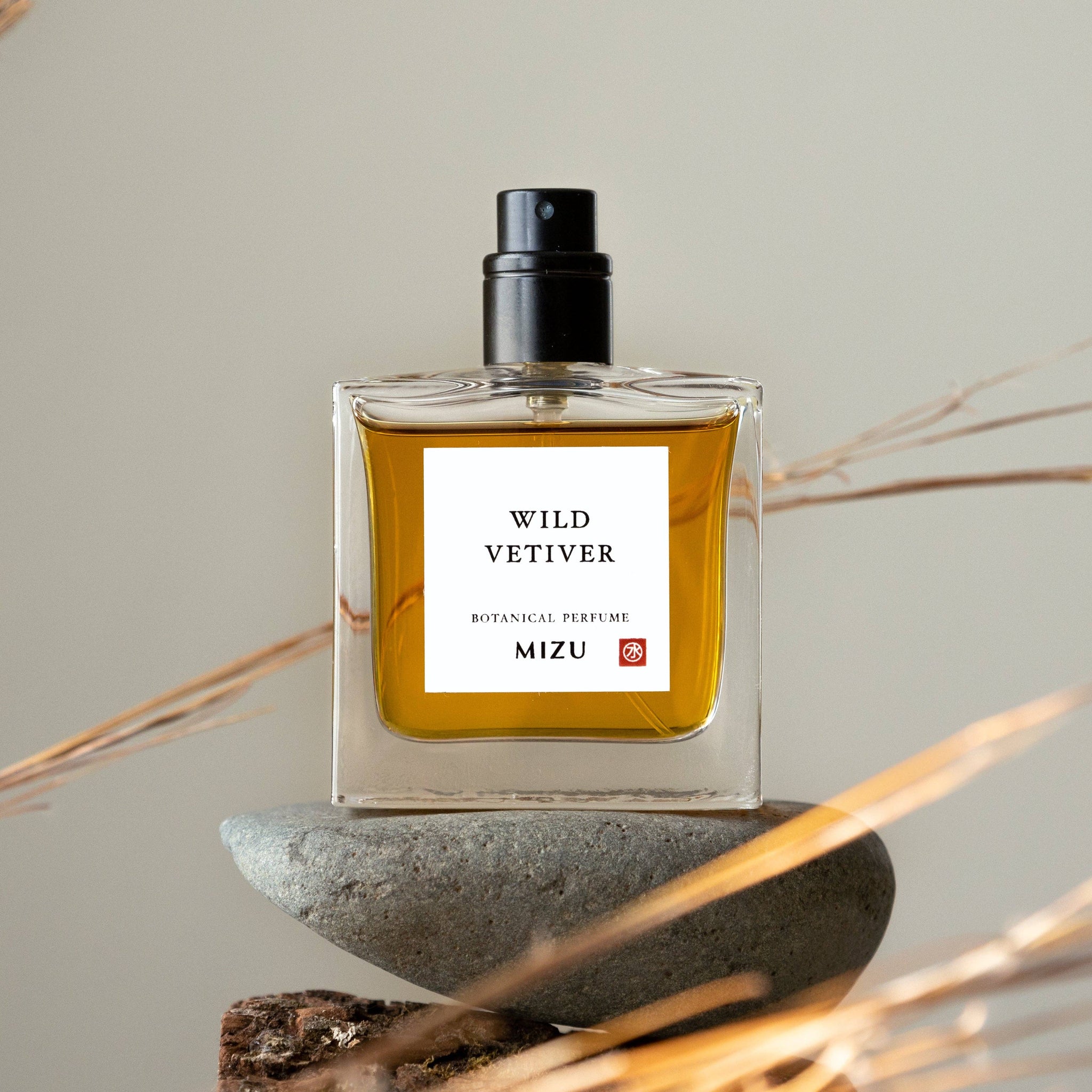 wild vetiver all-natural eau de parfum bottle closeup