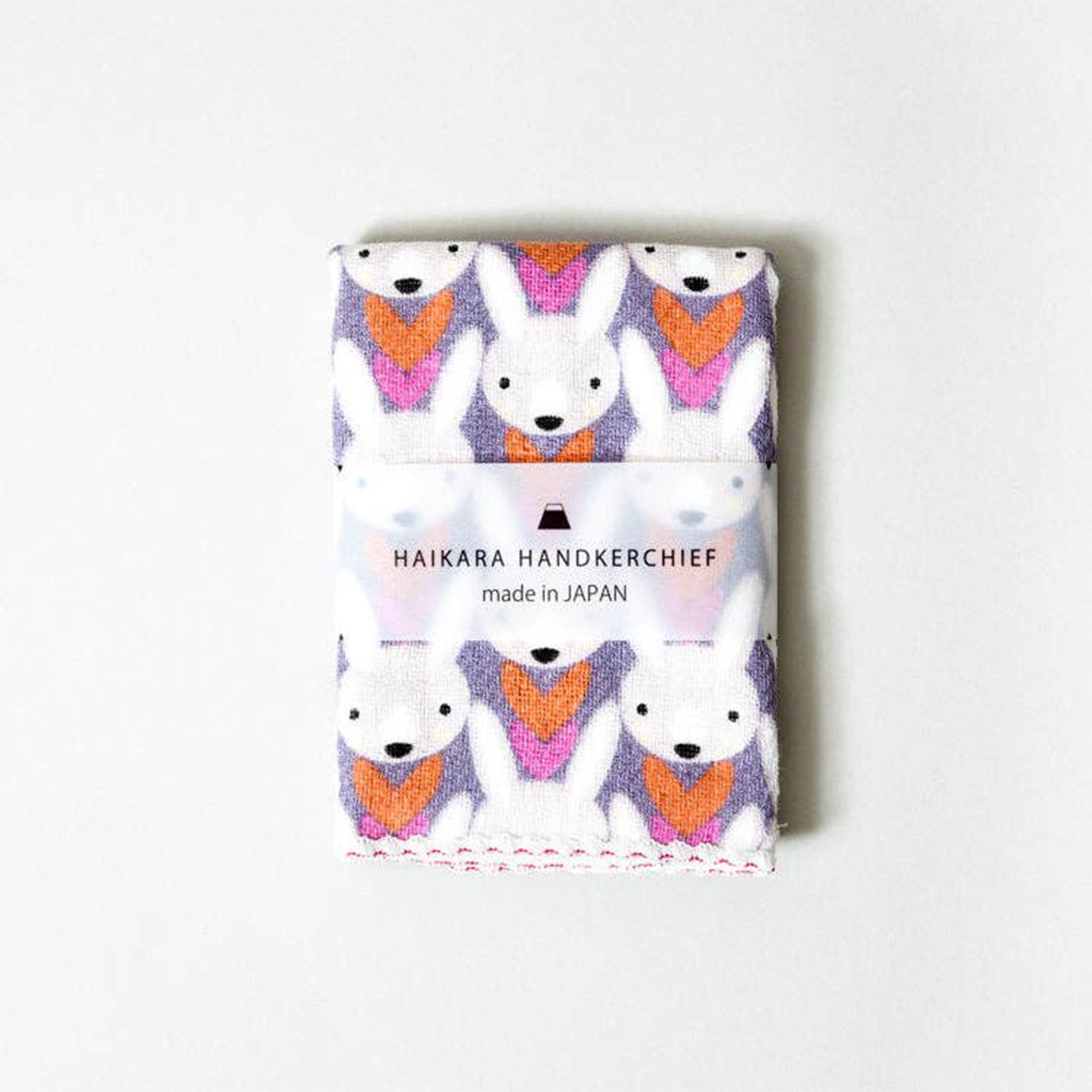 haikara handkerchief bunny with label