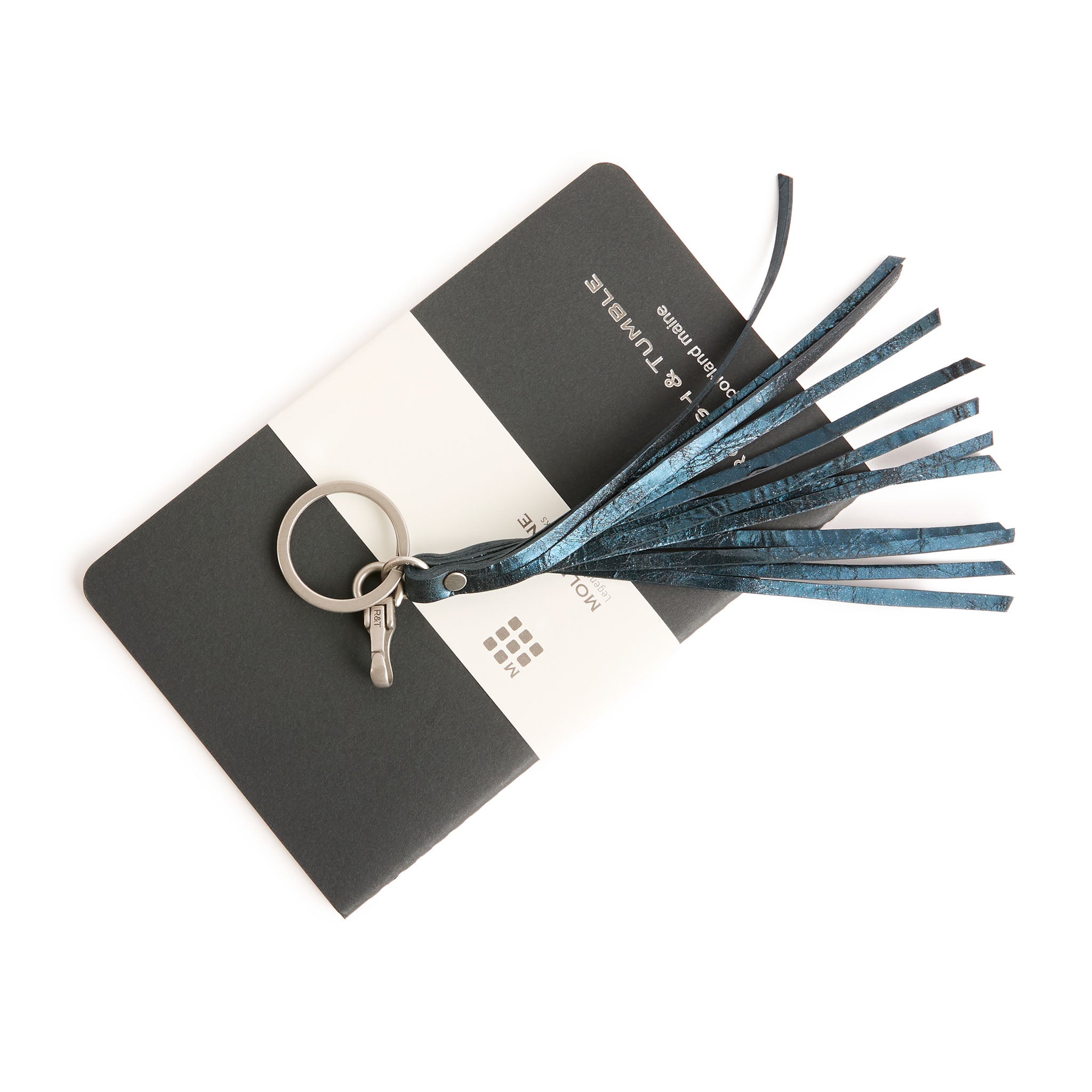 key carry tassel in mica blue