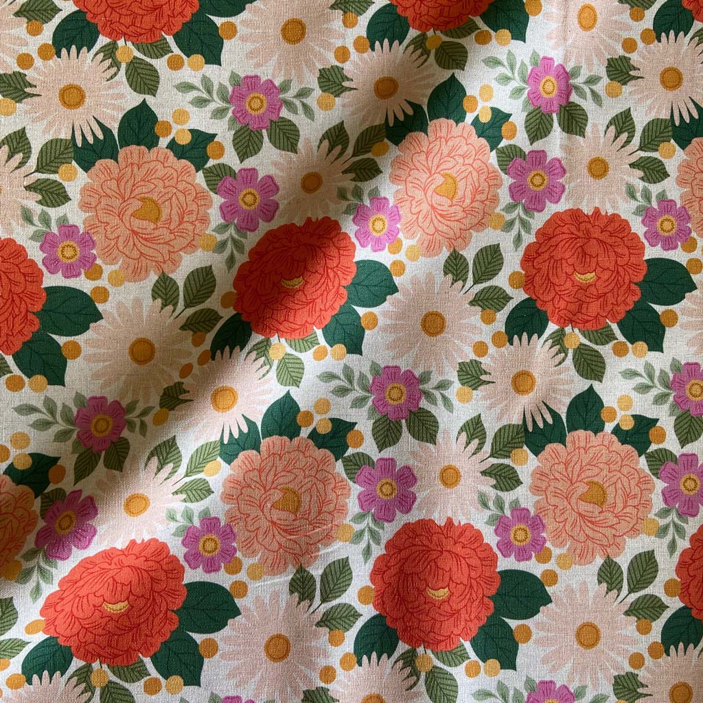 melon flora lining swatch