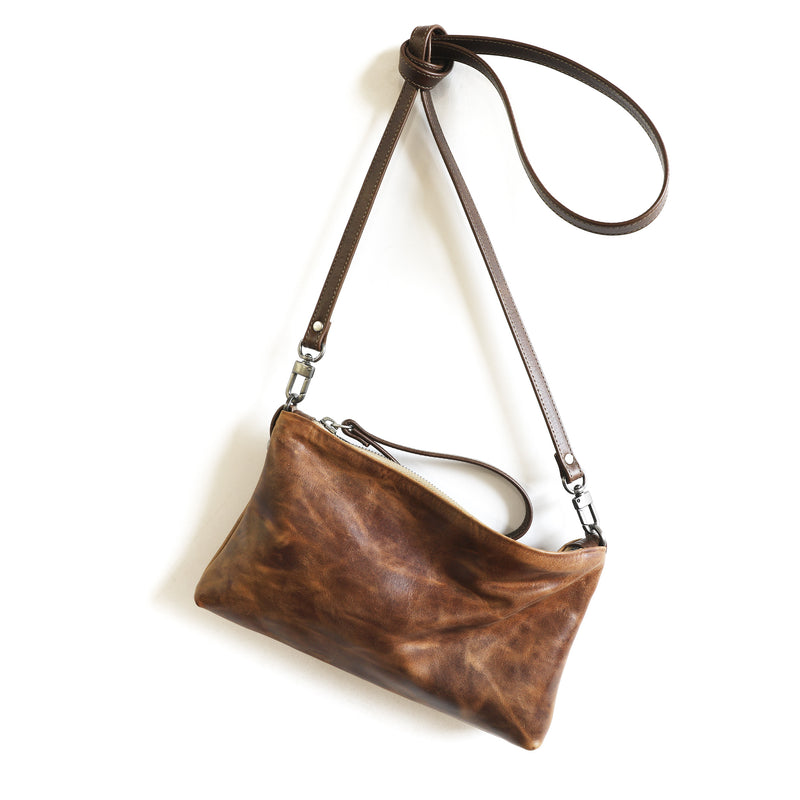 Under One Sky, Bags, Cognac Faux Leather Under One Sky Crossbody Bag