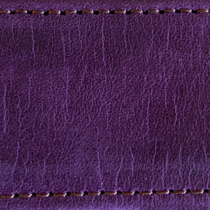 rustic eggplant strap | two-stitch wide |  swatch