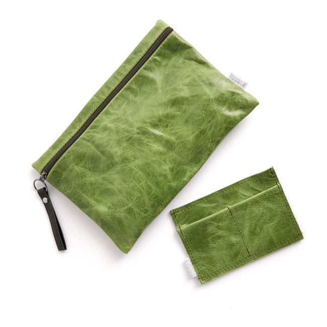 sweet pea + pine | slip case XL in sweet pea and pine with card holder duo in sweet pea