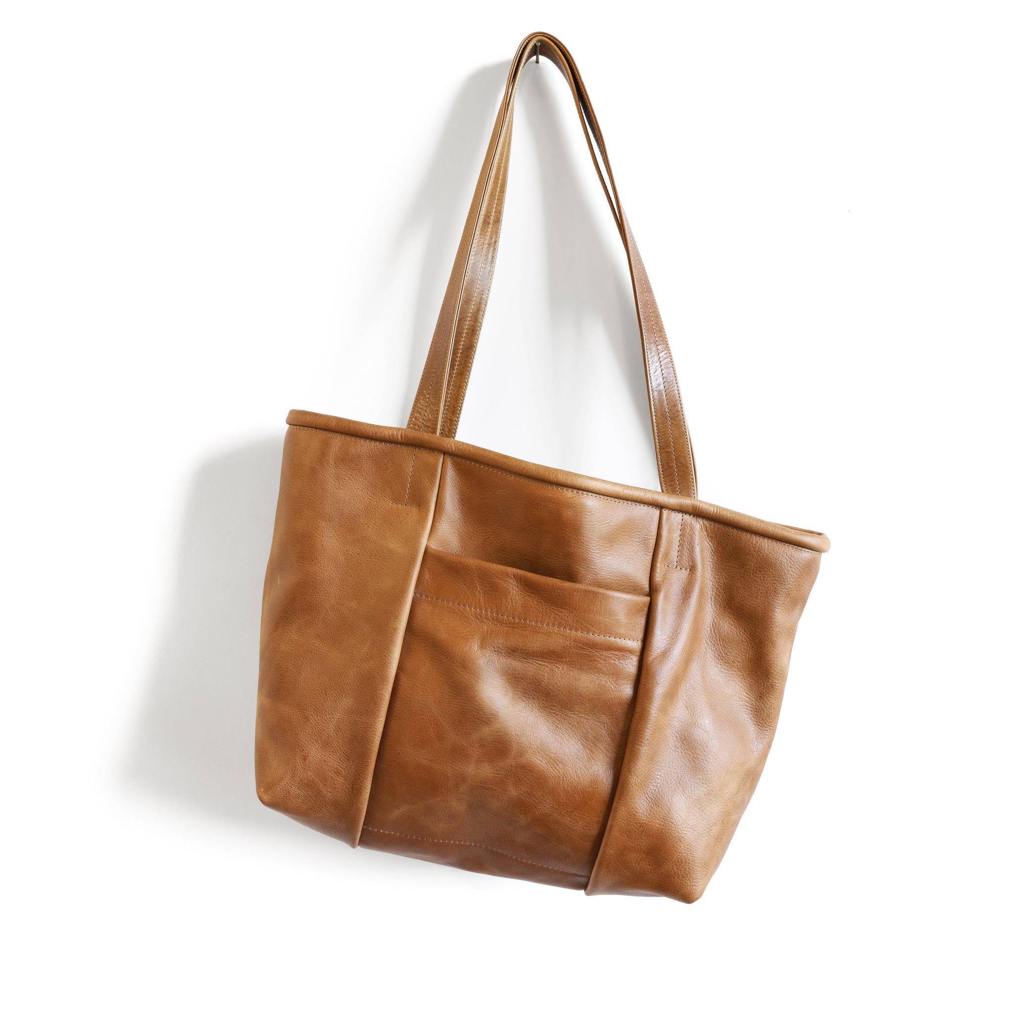 Distressed Leather Bag Color light Brown