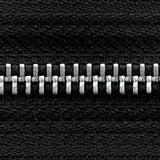black | nickel | zipper swatch