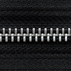 black | nickel | zipper swatch