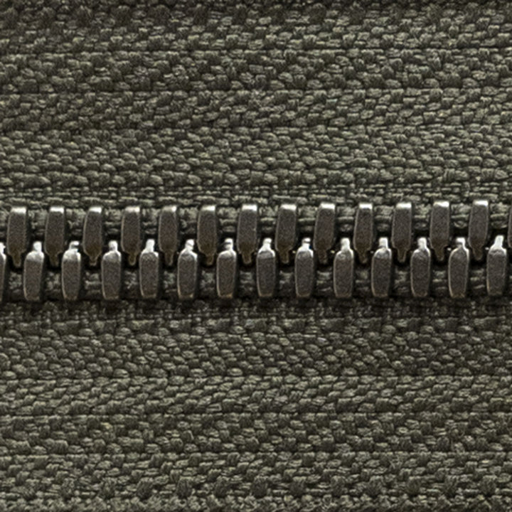 dusty olive | antique silver | zipper swatch