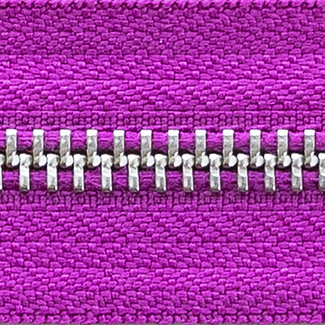 magenta | nickel | zipper swatch