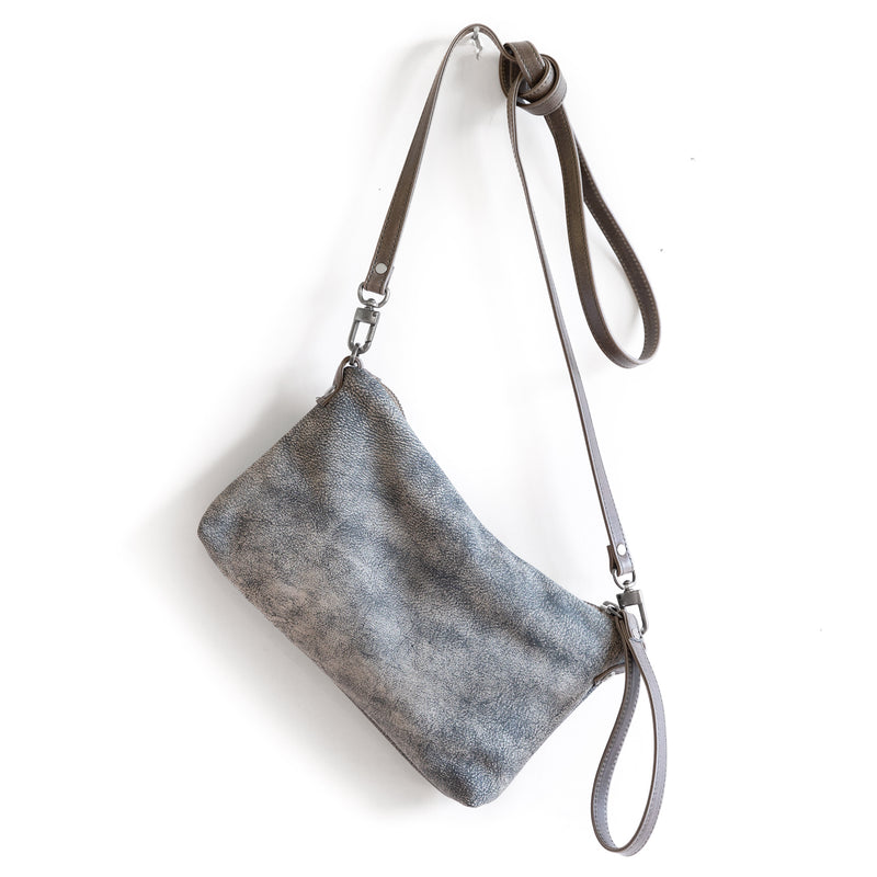 Bloom and Company Grey Suede Cross Body Bag