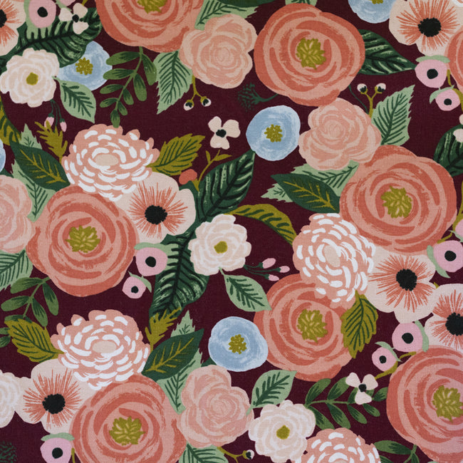 Rifle Paper Co. Juliet Rose | burgundy | swatch